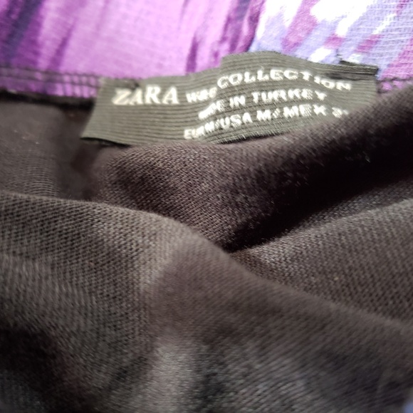 Zara Purple & Black High-Low Skirt sz M - Picture 5 of 6